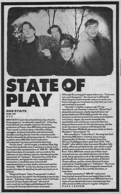 Paul Lester reviews 808 90 by 808 State, 9th December 1989