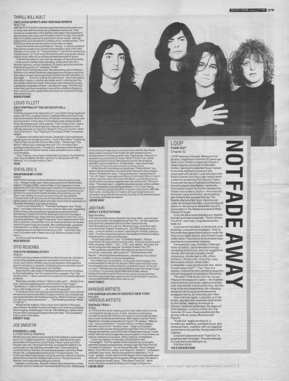 The Stud Brother review Fade Out by Loop, 21st January 1989