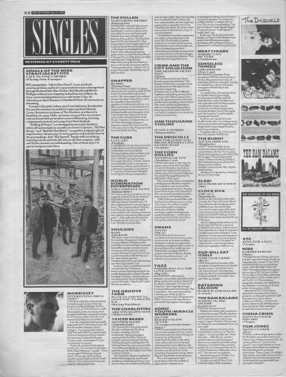 Everett True reviews the singles of the week, 22nd April 1989