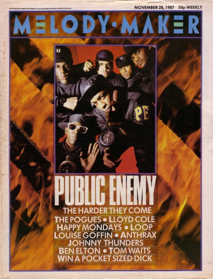 Public Enemy on the cover of Melody Maker, 28th November 1987